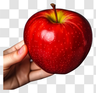 Apple - Fresh Red Apple In Hand Transparent PNG