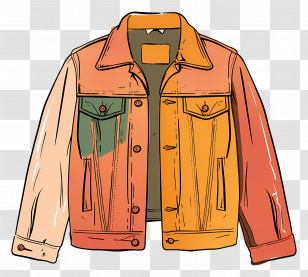 Jacket - Colorful Denim Jacket Transparent PNG