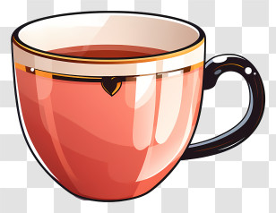 Cup - Red Ceramic Cup Transparent PNG