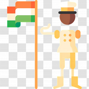 India Flag - Person Holding A Flag Transparent PNG