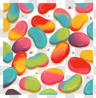 Jelly Beans - Colorful Jelly Beans Illustration Transparent PNG
