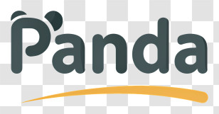 Panda Logo - Playful Green Panda Logo With Swoosh Transparent PNG