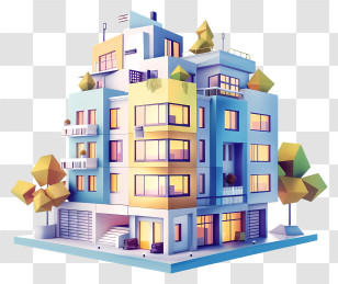 Real Estate - Modern Urban Building Transparent PNG