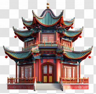 Chinese Temple - Traditional Chinese Temple Architecture Transparent PNG