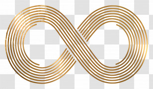 Golden Infinity Symbol - Golden Infinity Symbol Design Transparent PNG