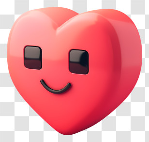 Heart Emoji - Smiling Red Heart Emoji Illustration Transparent PNG