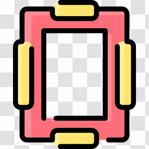 Photo Frame - Red And Yellow Frame Illustration Transparent PNG