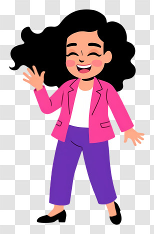 Woman Laughing - Friendly Woman In Pink Blazer Transparent PNG