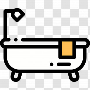 Bathtub - Bathtub With Towel Transparent PNG
