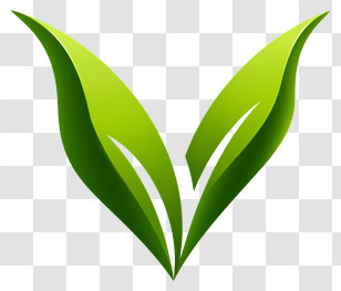 Green Vegetarian Symbol - Green Leaves Eco Symbol Transparent PNG