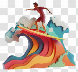 Surfing - Surfer Riding A Wave Transparent PNG