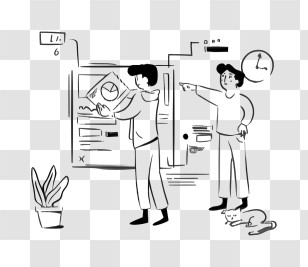 Cartoon - People Collaborating On Project Transparent PNG