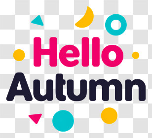 Hello Autumn - Hello Autumn Colorful Typography Transparent PNG