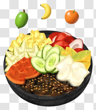 Bowl Of Mixed Food - Colorful Fruit Salad Bowl Illustration Transparent PNG