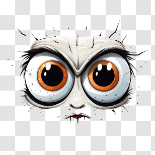 Emoji Face - Big Staring Cartoon Eyes Transparent PNG
