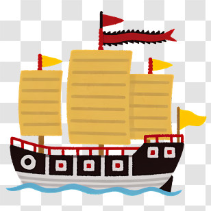 Ship - Traditional Sailing Ship Illustration Transparent PNG