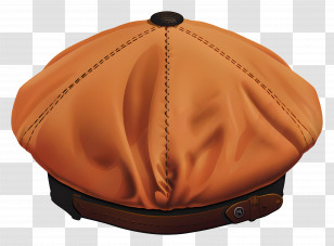 Newsboy Cap - Stylish Orange Cap Transparent PNG