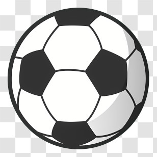 Football - Classic Black And White Soccer Ball Transparent PNG