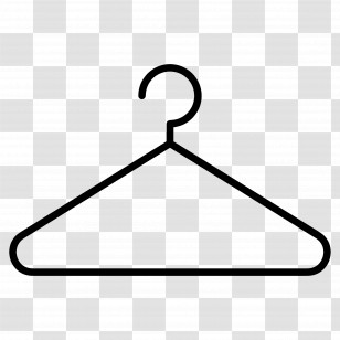 Clothes Hanger - Minimalist Clothing Hanger Icon Transparent PNG