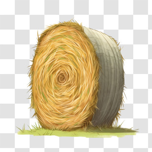 Hay Bale
 - Cylindrical Farm Hay Bale Illustration Transparent PNG