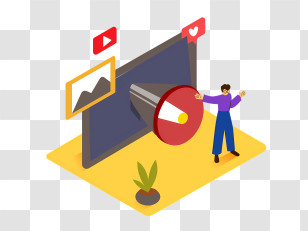 Icon - Megaphone Announcement Illustration Transparent PNG