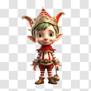Christmas Elf - Cute Christmas Elf Character Transparent PNG