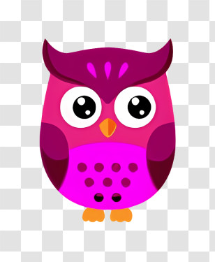 Icon - Pink Cartoon Owl Transparent PNG
