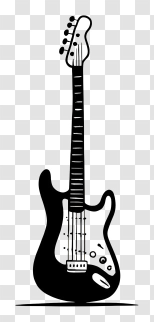 Guitar Outline - Electric Guitar Illustration For Music Enthusiasts Transparent PNG