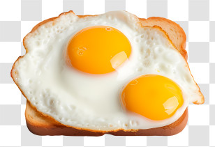 Fried Eggs - Sunny Side Up Eggs On Toast Illustration Transparent PNG