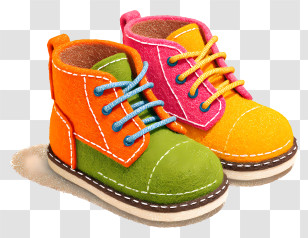 Infant Walking Shoes - Vibrant Kids Boots Transparent PNG
