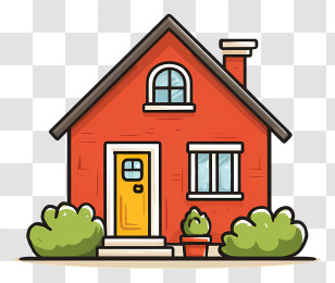 Home Icon - Small Cute Doodle House Transparent PNG