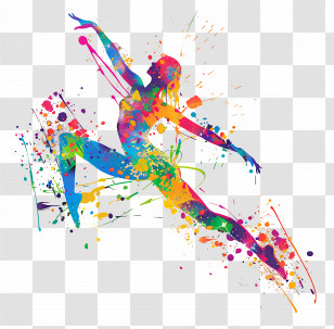 Dancer - Vivid Colorful Dancer Illustration Transparent PNG