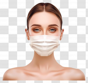 Beautiful Woman - Person Wearing A Protective Face Mask Transparent PNG