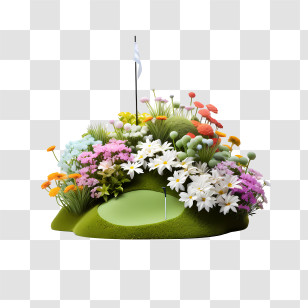National Golf Lovers Day
 - Flower Garden With Golf Flag Transparent PNG