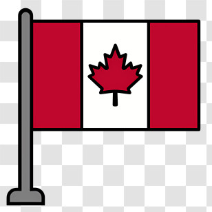 Canada Flag - Canadian Flag Illustration With Maple Leaf Transparent PNG
