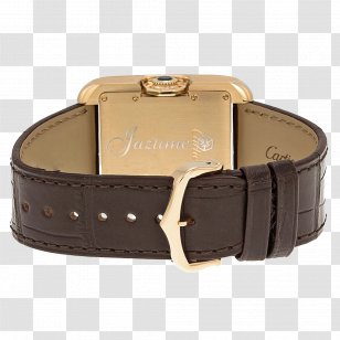 Buckle Watch Strap Leather - Cartier Tank Transparent PNG