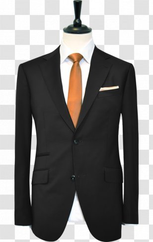 Suit Dress Shirt Navy Blue Oxford - Glen Plaid - Twill Shading Transparent PNG