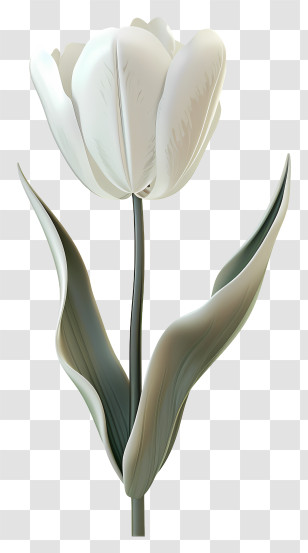 White Tulip - White Tulip Flower Transparent PNG