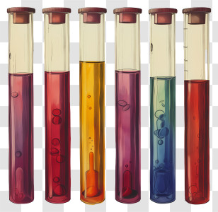 Test Tubes - Test Tubes With Colored Liquids For Laboratory Experiments Transparent PNG