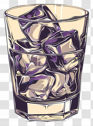 Cold Coffee - Glass Of Water With Ice Transparent PNG