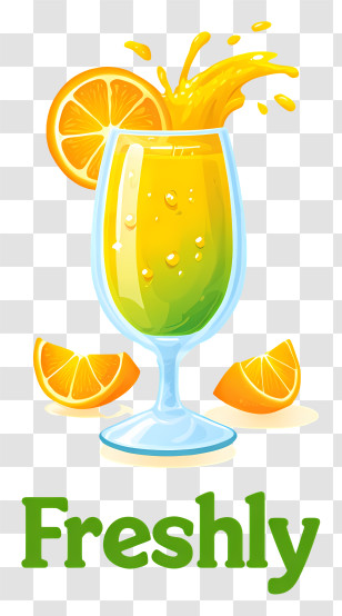 Freshly Logo - Freshly Orange Juice Splash Transparent PNG