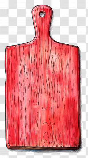 Wooden Cutting Board - Red Wooden Cutting Board Transparent PNG