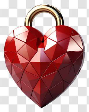 Lock - Red Heart Lock Illustration Transparent PNG