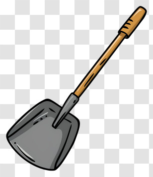 Spade - Wooden Handle Shovel For Gardening Transparent PNG
