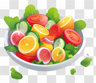 Vegetable Salad - Fresh And Vibrant Vegetable Salad Transparent PNG