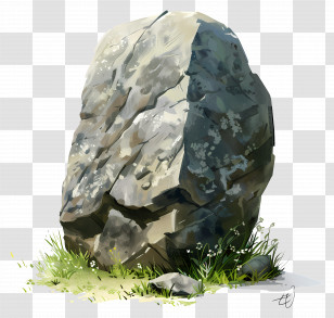 Stone - Realistic Large Rock Transparent PNG