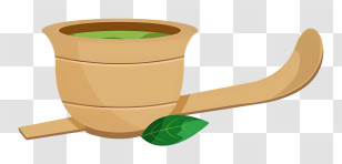 Wooden Bowl - Wooden Cup With Green Tea Transparent PNG