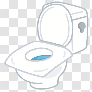 Toilet - White Toilet With Open Lid Illustration Transparent PNG