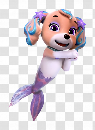 Paw Patrol - Mermaid Dog Character Transparent PNG