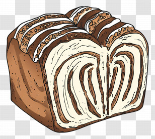Babka - Marbled Bread Loaf Transparent PNG